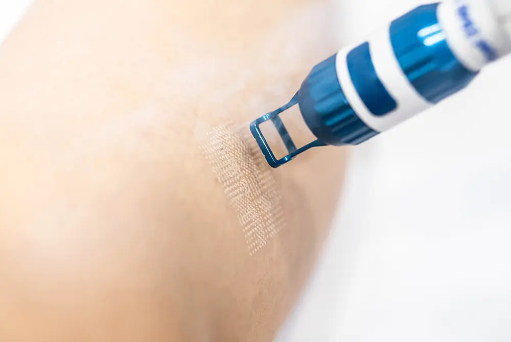 レーザーを点状に照射するフラクショナルレーザー。画像はイメージ。（写真／Adobe Stock）