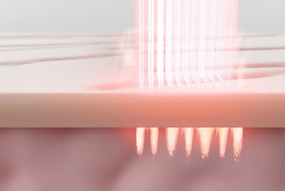 レーザーを分散して照射するので、照射した場所の周囲に正常な組織が残る。画像はイメージ。（写真／Adobe Stock）