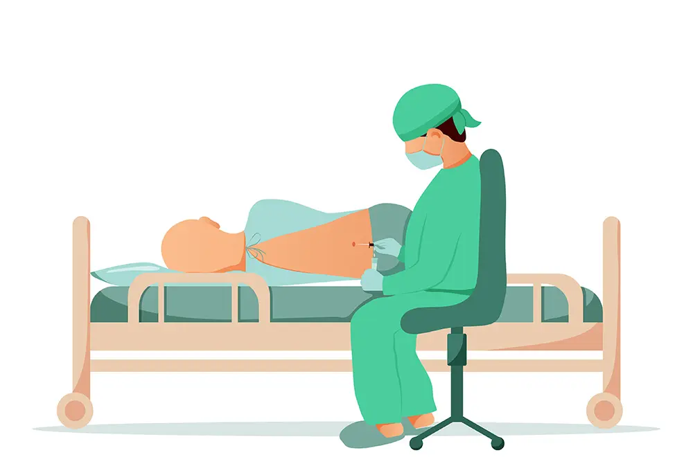 腰椎穿刺。画像はイメージ。（写真／Adobe Stock）