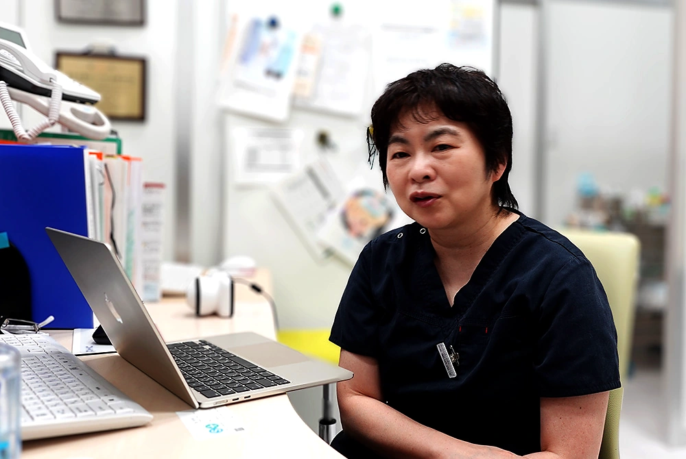 菊地克子（きくち・かつこ）氏.。仙台たいはく皮膚科クリニック院長。（写真／編集部）