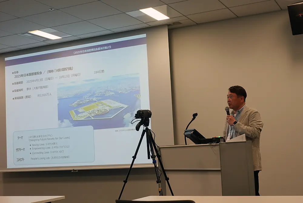 大阪・関西万博の⼤阪府市パビリオン総合プロデューサーを務める森下竜一氏。（写真／編集部）