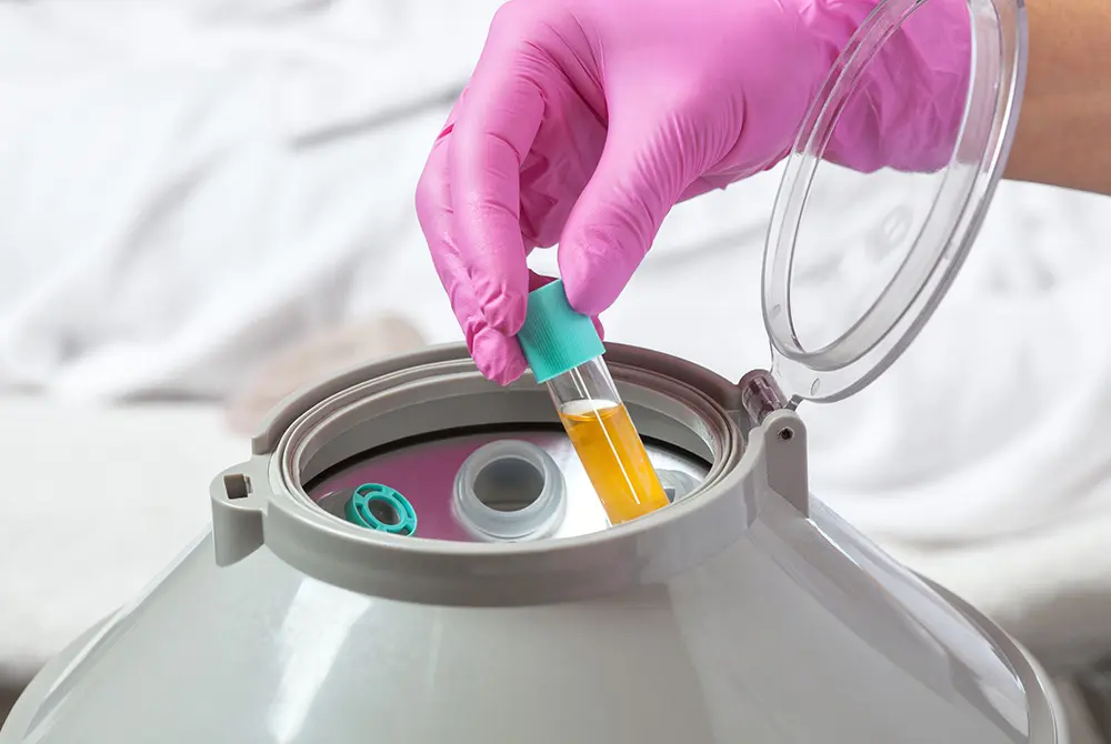 自身を血液を遠心分離器で分離。写真はイメージ。（写真／Adobe Stock）