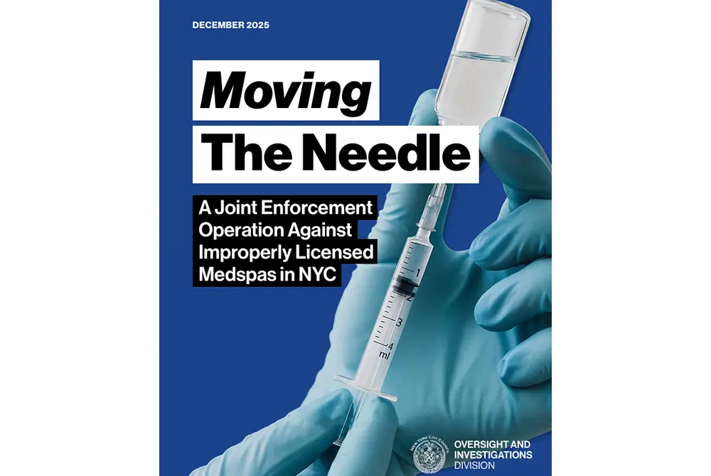 メディカルスパを対象に調査を実施。（出典／ニューヨーク市議会）