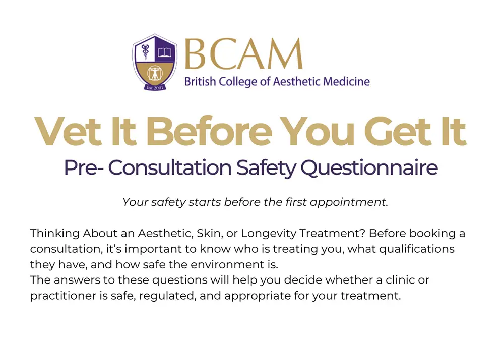 美容施術によるトラブルを防止するキャンペーン。(出典/BCAM)