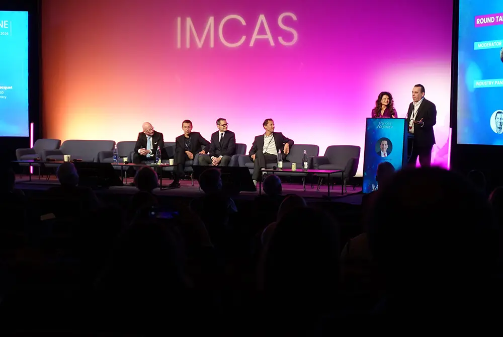 IMCAS World Congress 2026で行われたディスカッション。（写真／編集部）