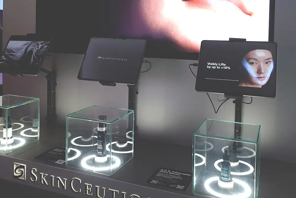 スキンシューティカルズの施術を組み合わせるタイプのスキンケア製品。(写真/編集部)