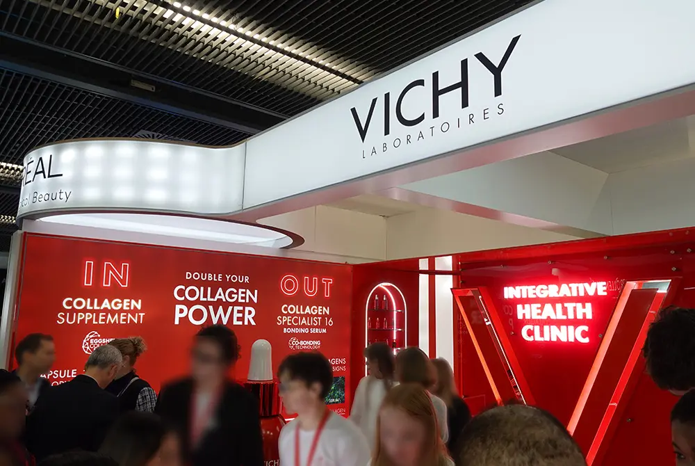 ビッシーでは、コラーゲン関連製品や毛髪関連製品を展開。(写真/編集部)