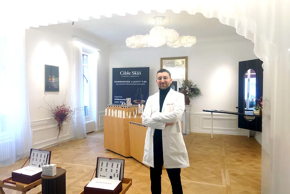 CIBLE SKIN創業者のラファエル・アクニン(Raphaël Aknin)氏。(写真/編集部)