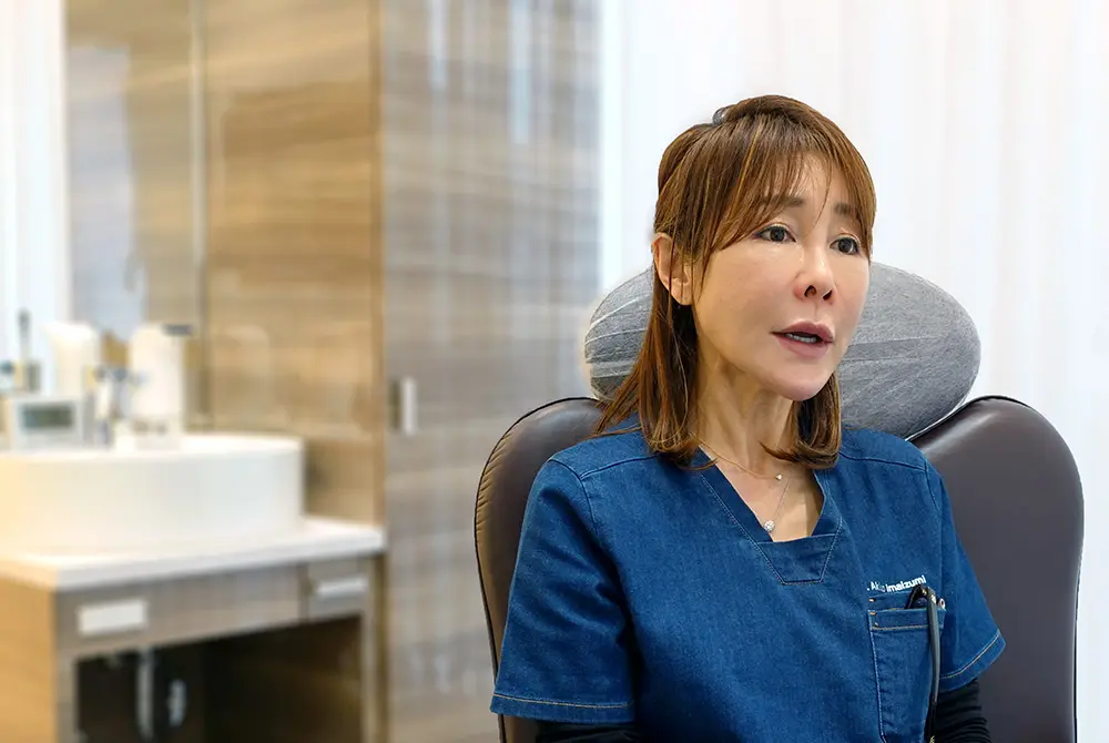 今泉明子（いまいずみ・あきこ）氏。今泉スキンクリニック院長。（写真／編集部）