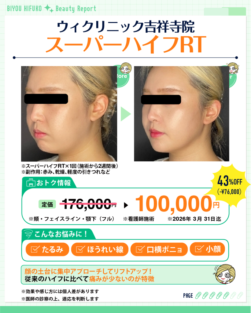 ウィクリニック,美容ヒフコ,スーパーハイフ,ハイフ